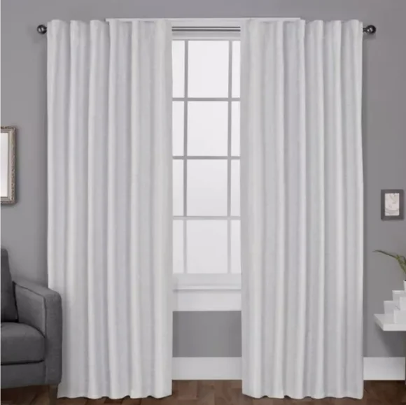 NWOT Exclusive Home Curtains Winter White Thermal Blackout 52" W x 108" L SET - Picture 1 of 8